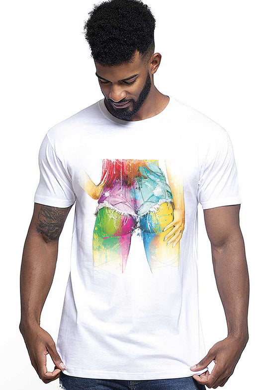 Love you for ever Color Artistico Stilizzato 18-20-43 T-shirt Urban Men Uomo 100% Cotone Pettinato JK