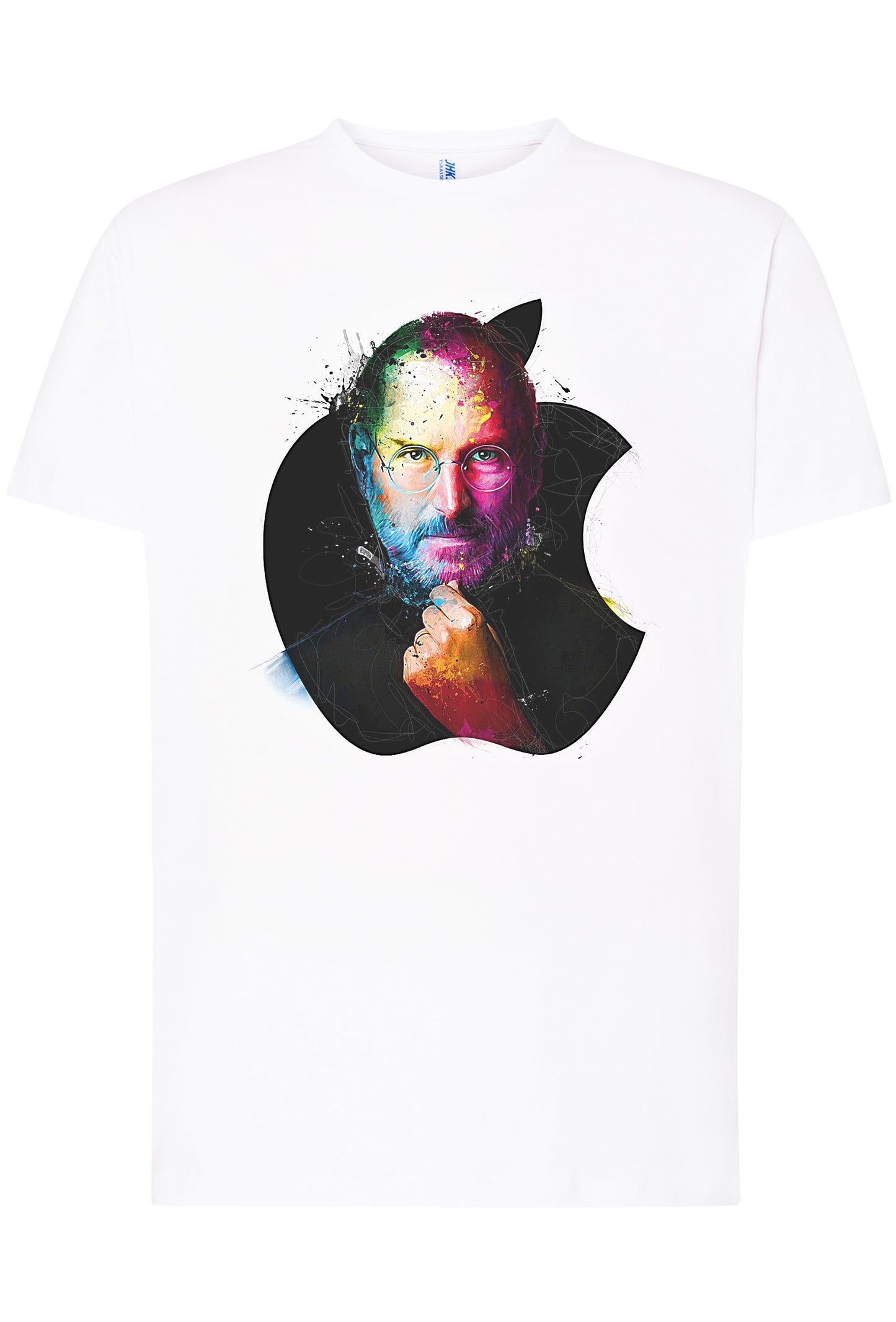 Steve Jobs Color Artistico Stilizzato 18-20-50 T-shirt Urban Men Uomo 100% Cotone Pettinato JK