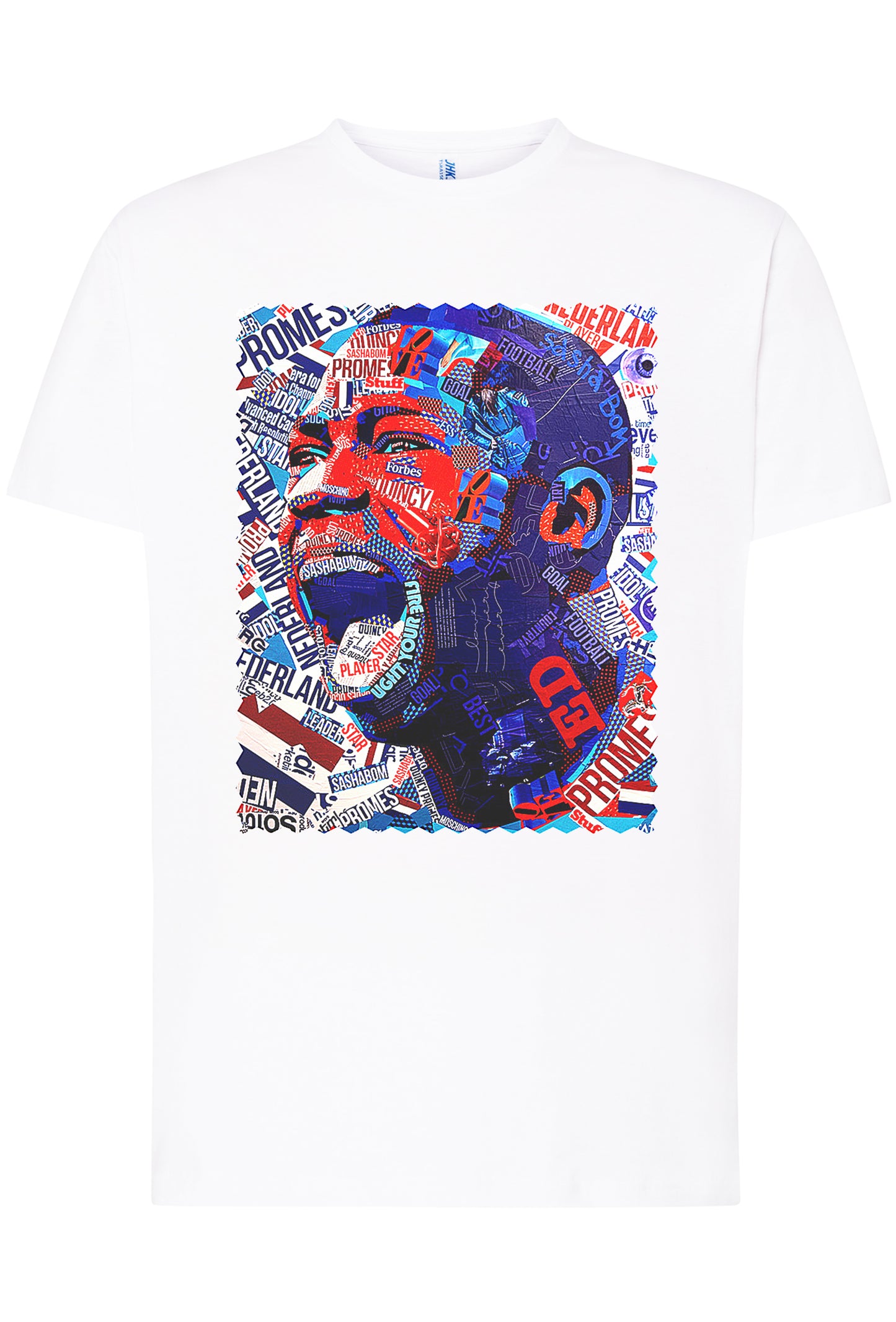 Portrait Promes Color Artistico Stilizzato 18-30-23 T-shirt Urban Men Uomo 100% Cotone Pettinato JK