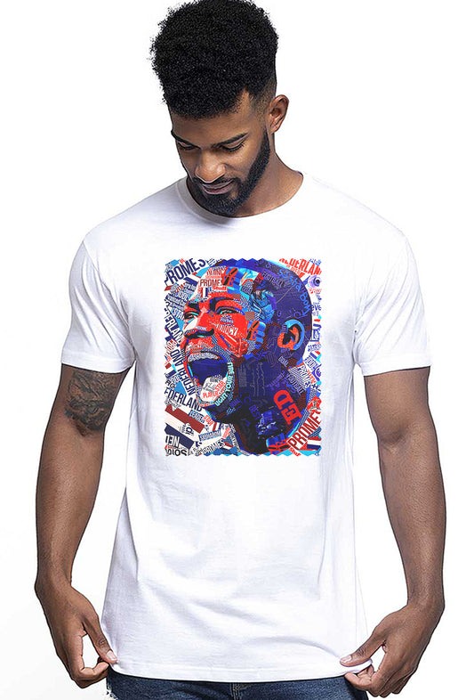 Portrait Promes Color Artistico Stilizzato 18-30-23 T-shirt Urban Men Uomo 100% Cotone Pettinato JK