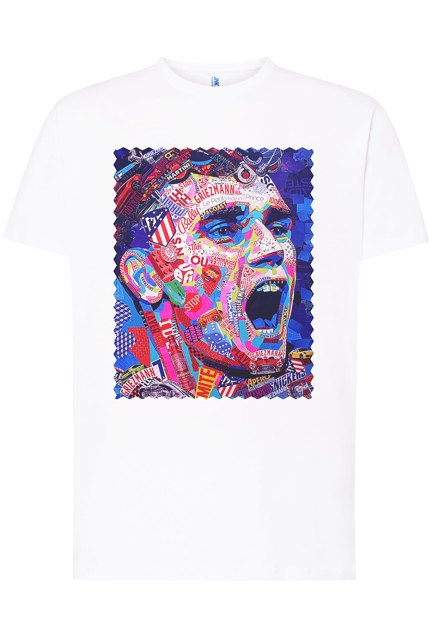 Portrait Griezmann Color Artistico Stilizzato 18-30-25 T-shirt Urban Men Uomo 100% Cotone Pettinato JK