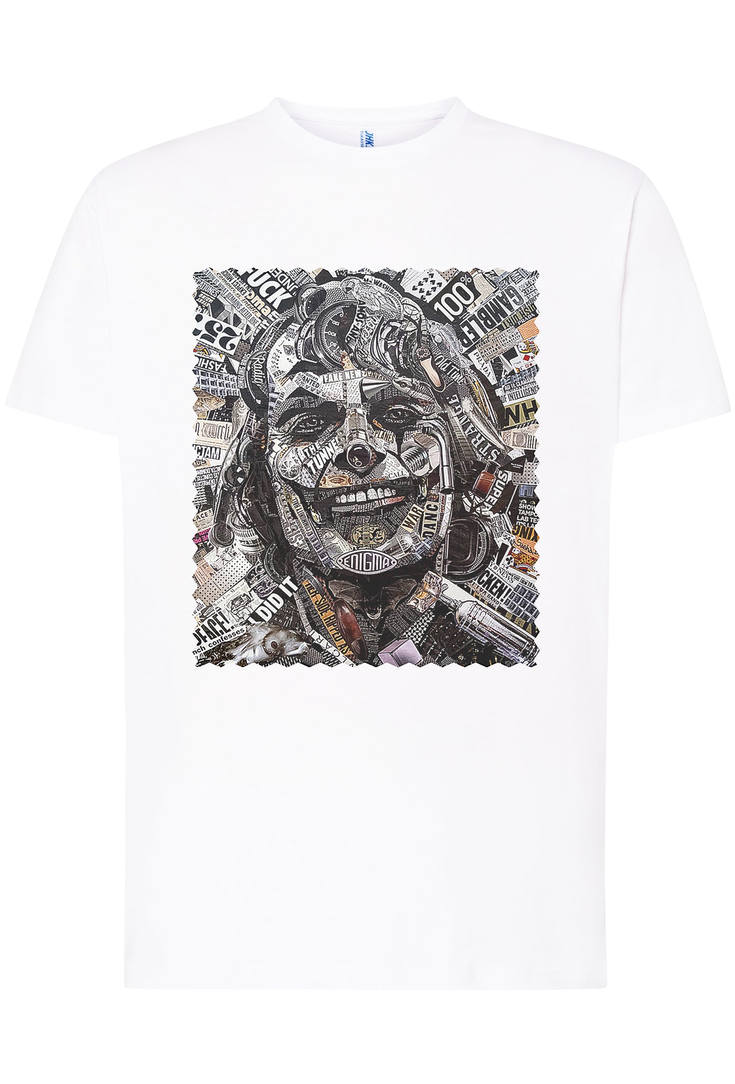 Portrait Joker Color Artistico Stilizzato 18-30-9 T-shirt Urban Men Uomo 100% Cotone Pettinato JK