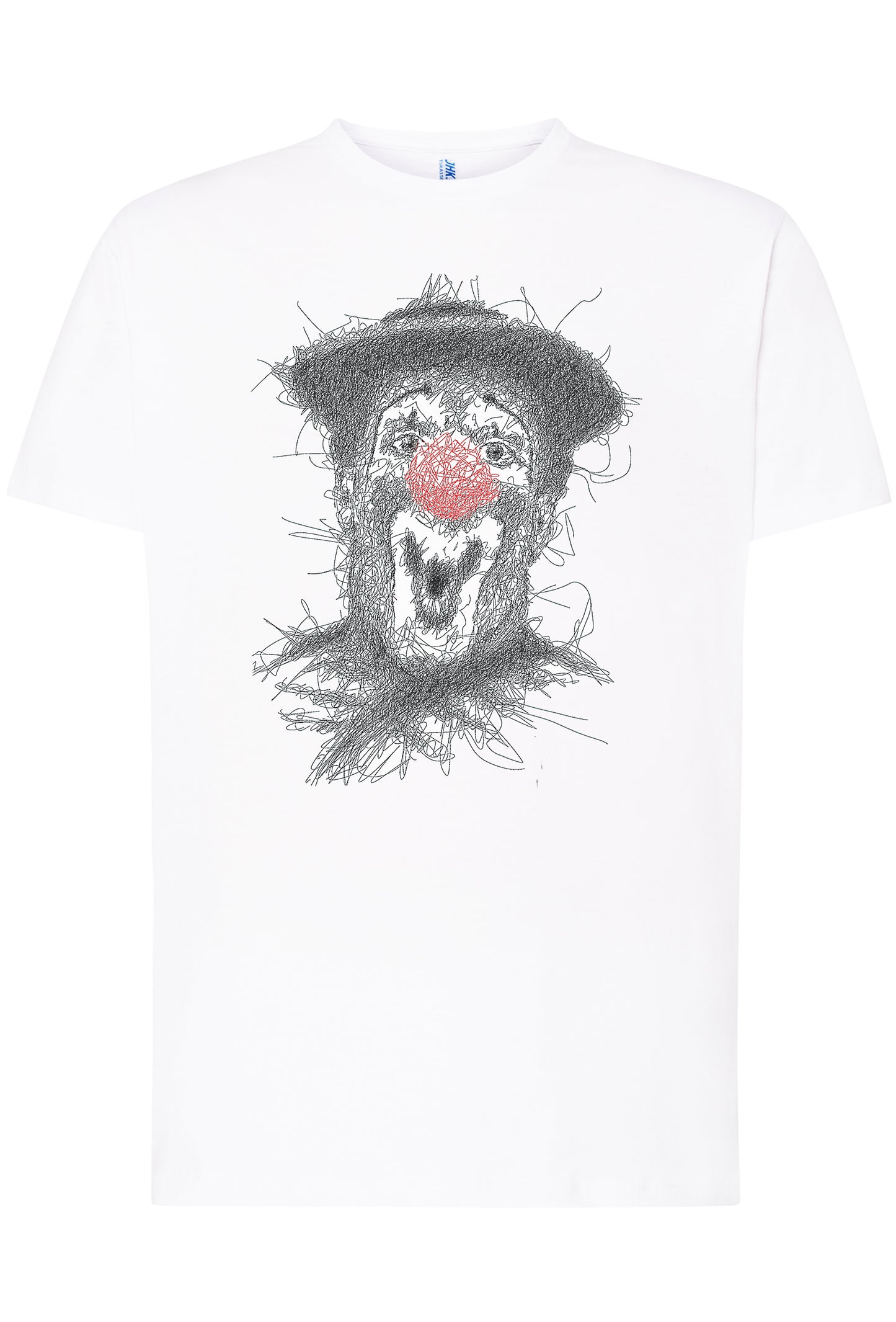 Clown Naso rosso Stilizzato Color 18-65 T-shirt Urban Men Uomo 100% Cotone Pettinato JK