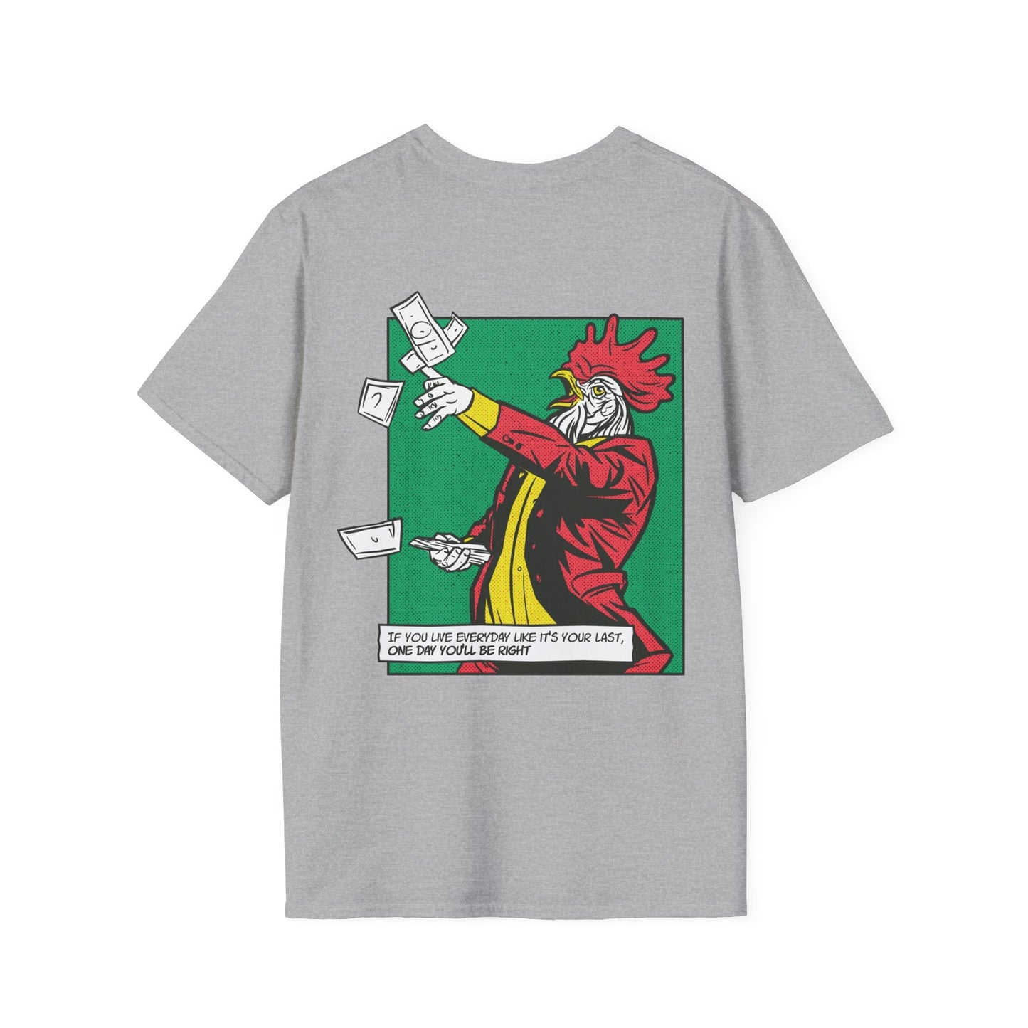 Rooster - Comic Mafia - Unisex T-Shirt - Back Print-8