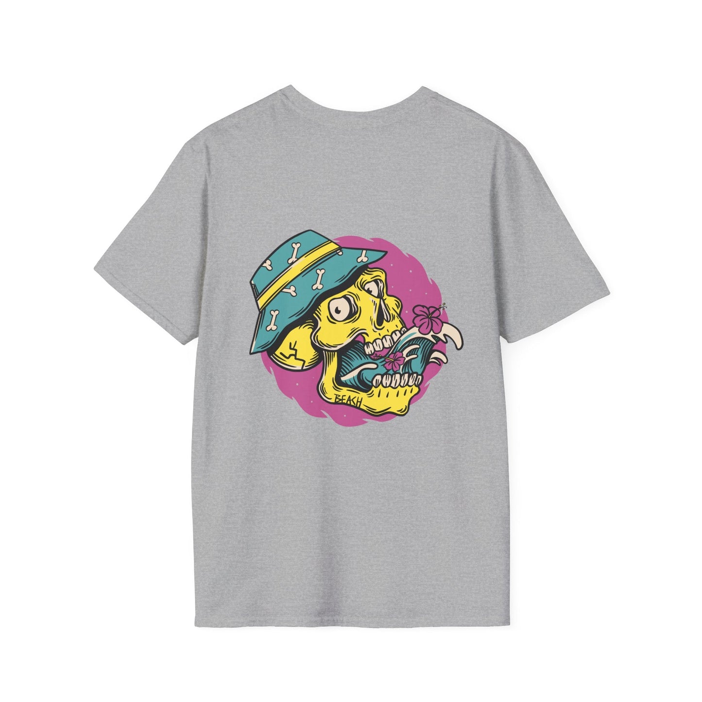 No Skin All Bones - Summer Skulls - Unisex T-Shirt - Back Print-4