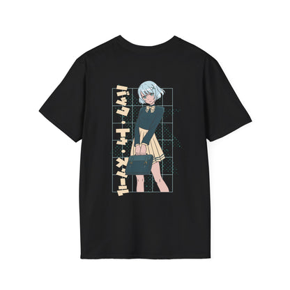 Anime School Girl - Anime World - Unisex T-Shirt - Back Print-0
