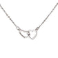 Double Heart Name Necklace - couples necklace-3