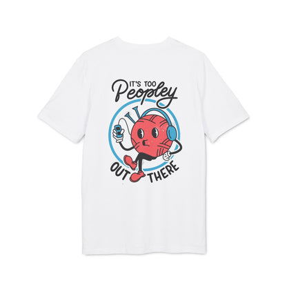 It´s too Peopley out there - Antisocial Retro - Premium Bio Unisex T-Shirt - Back Print-0