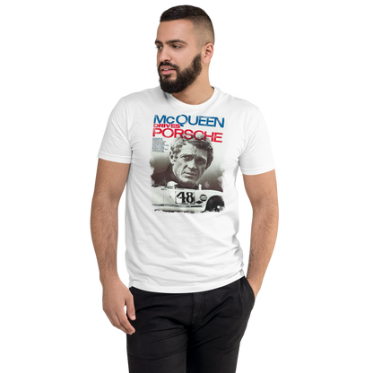 T-shirt Steve McQueen Drives Porsche - Stile Vintage Racing 11002-3