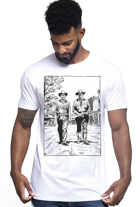 Tex The Legend Stilizzato 2000-0 T-shirt Urban Men Uomo 100% Cotone Pettinato JK