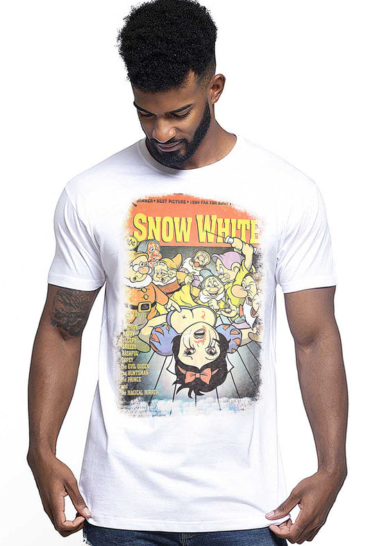 Bianca Neve Snow White Zombie Tattoo 2050-4 T-shirt Urban Men Uomo 100% Cotone Pettinato JK