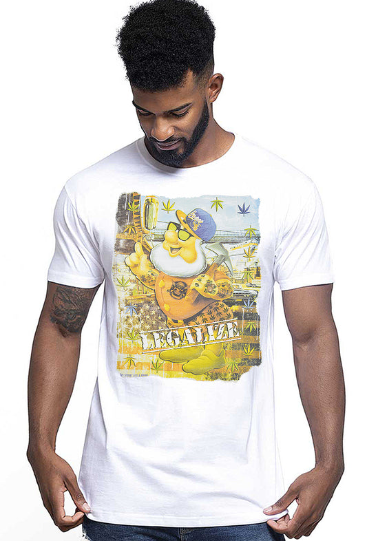 Legalizè Tattoo Cartoon Fumetti 2053 T-shirt Urban Men Uomo 100% Cotone Pettinato JK