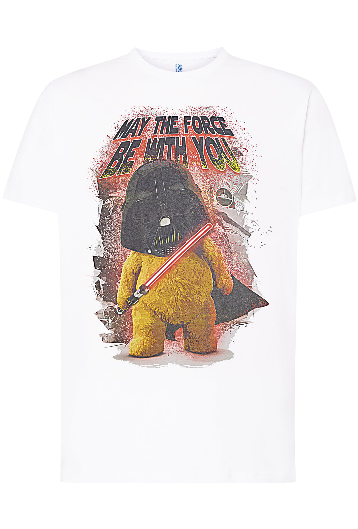 Star Wars TeddyBear Cartoon Fumetti 2064-3 T-shirt Urban Men Uomo 100% Cotone Pettinato JK