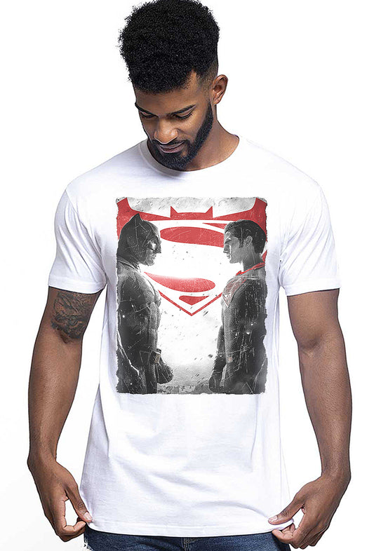 VS Super e Batman Film Super eroi 2068 T-shirt Urban Men Uomo 100% Cotone Pettinato JK