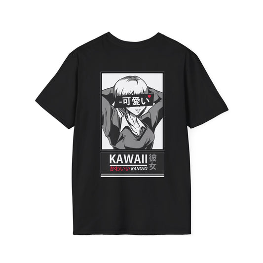 Kawaii Kanojo - Anime World - Unisex T-Shirt - Back Print-0