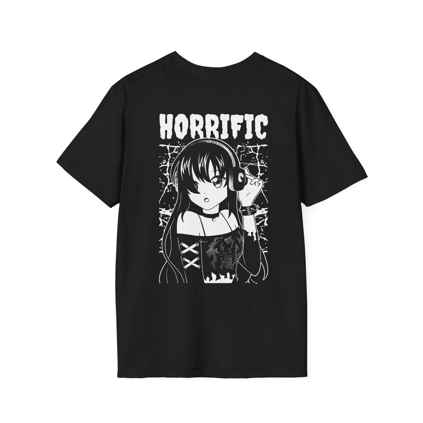 Horrific Dark Girl - Anime World - Unisex T-Shirt - Back Print-0