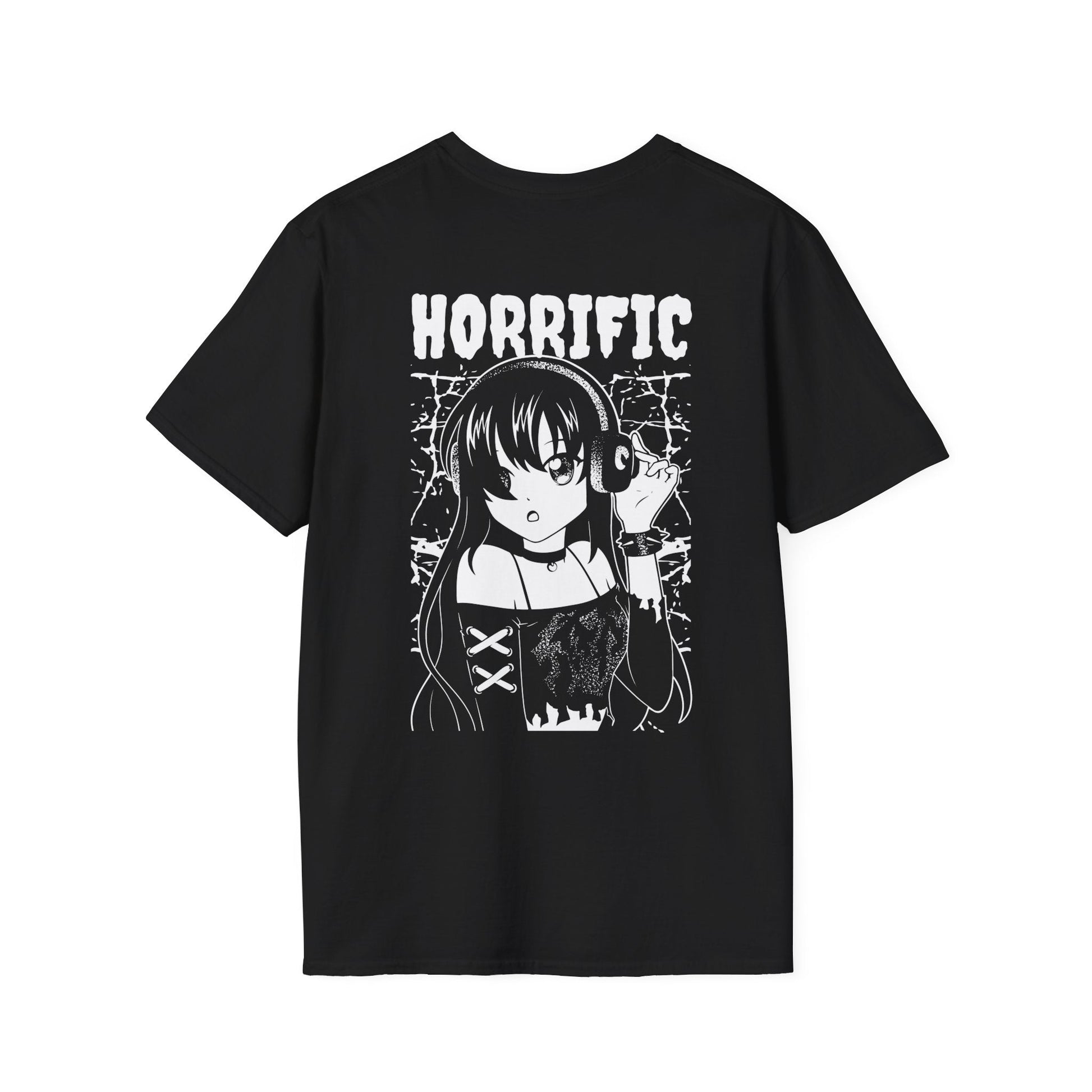Horrific Dark Girl - Anime World - Unisex T-Shirt - Back Print-0