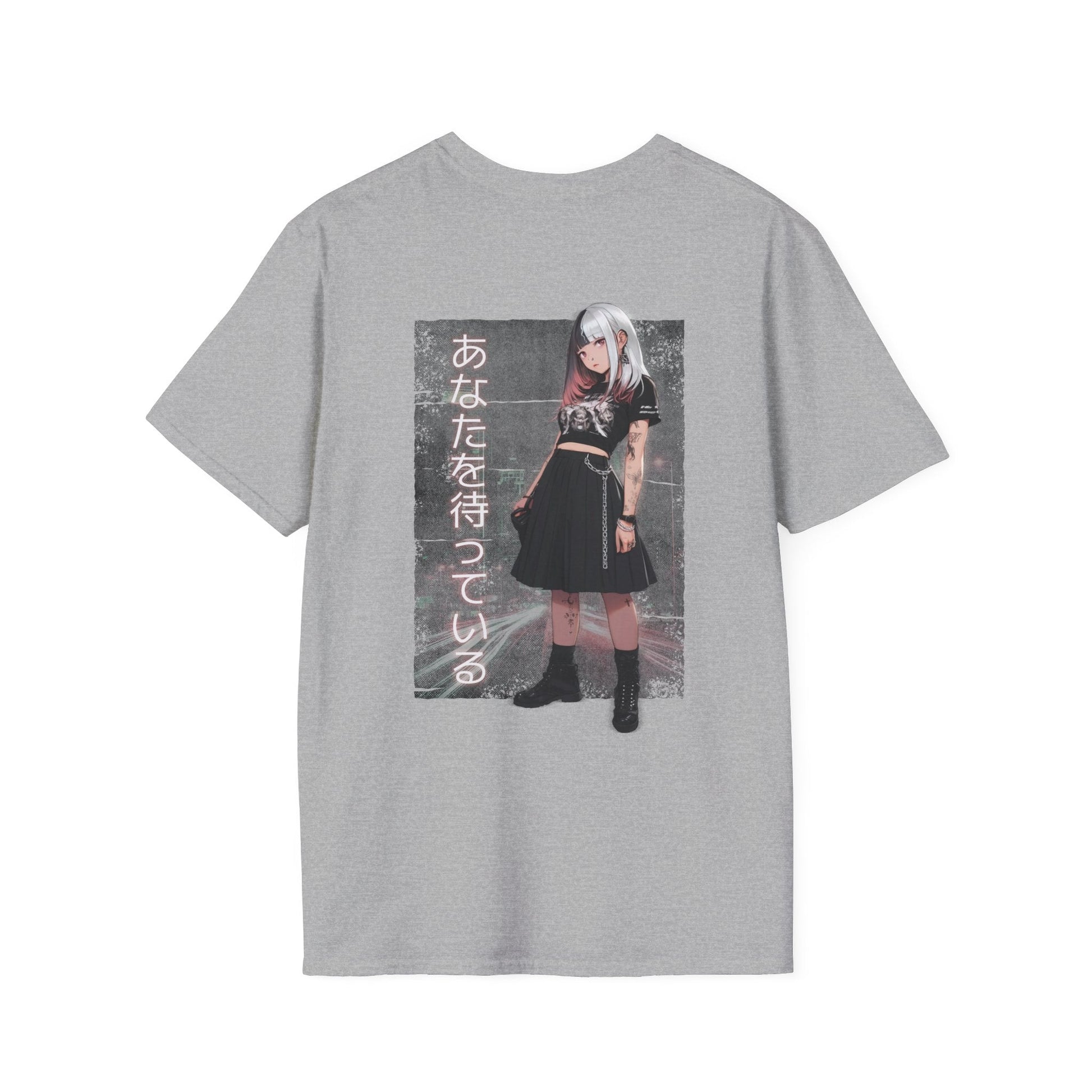 Waiting for you Girl - Anime World - Unisex T-Shirt - Back Print-4