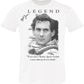 The Legend Ayrton Senna con la Sua Firma Art. 11001 T-Shirt Urban Men Uomo 100% Cotone Fiammato BS