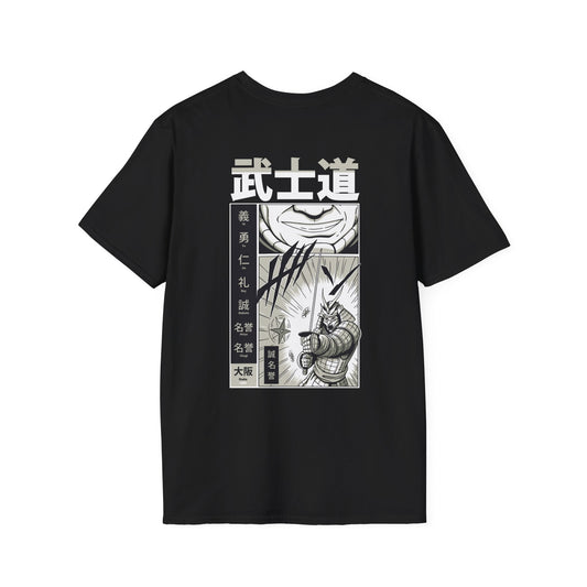 Ninja Attack - Samurai Manga - Unisex T-Shirt - Back Print-0