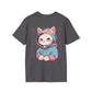 Cute Cat - Anime World - Unisex T-Shirt - Back Print-1