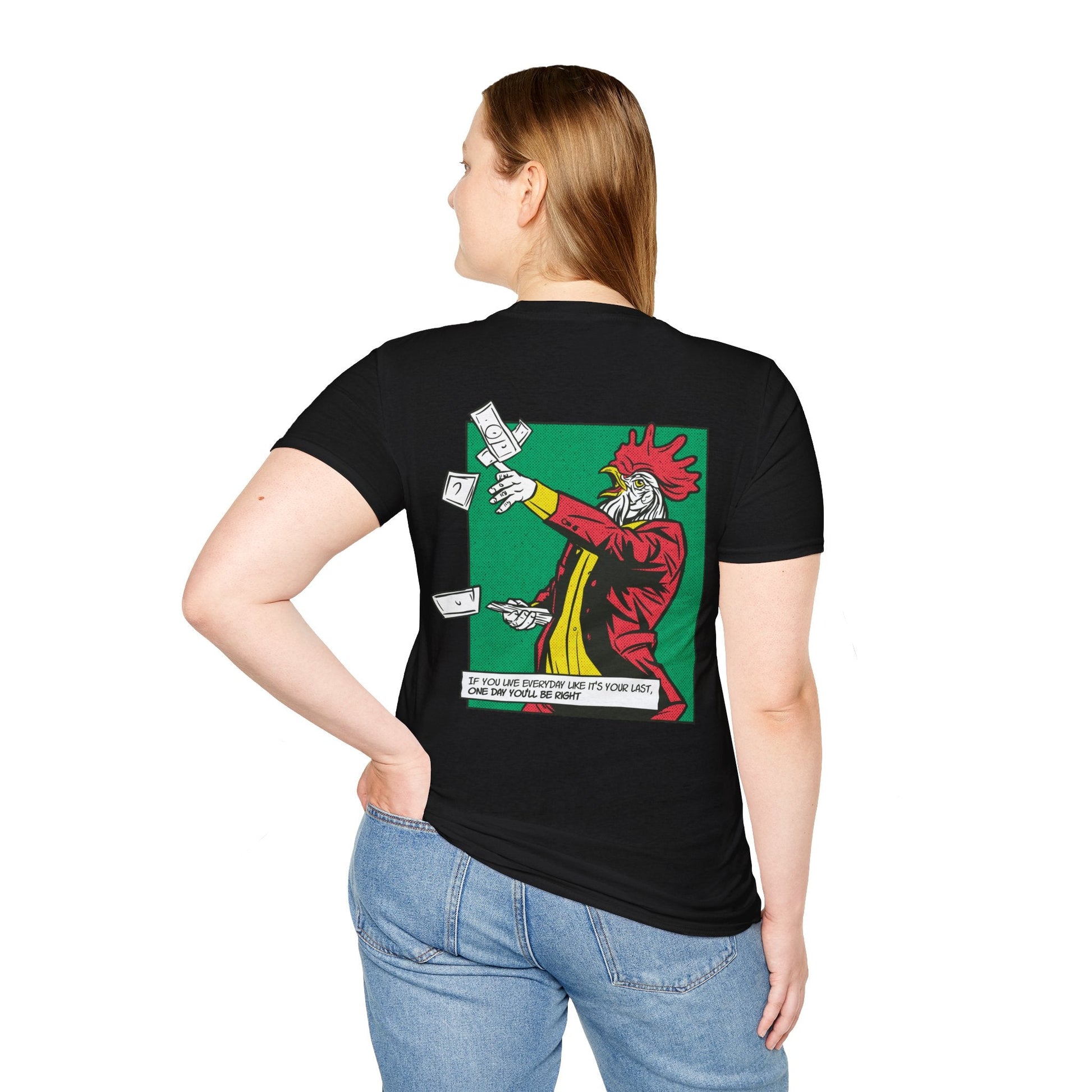 Rooster - Comic Mafia - Unisex T-Shirt - Back Print-2