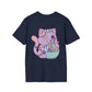Goth Cat Ramen - Anime World - Unisex T-Shirt - Back Print-2