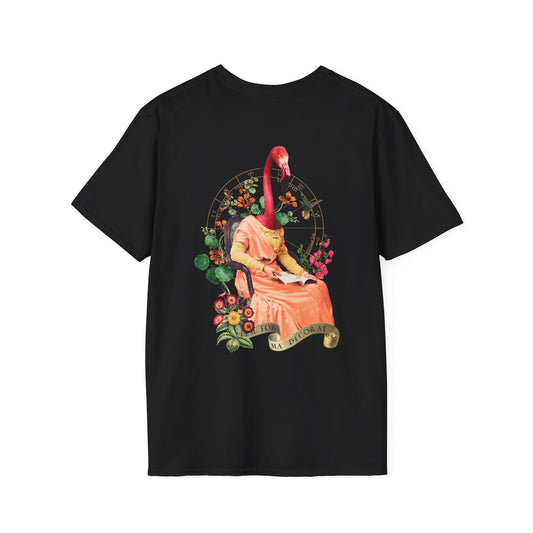 Flamingo - Animal Human - Unisex T-Shirt - Back Print-0