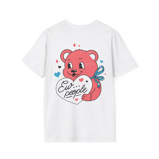 Ew... people - Antisocial Retro - Unisex T-Shirt - Back Print-0