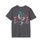 Snake - Chinese Zodiac Anime - Unisex T-Shirt - Back Print-5