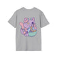 Goth Cat Ramen - Anime World - Unisex T-Shirt - Back Print-4