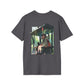 Bus Stop Girl - Anime World - Unisex T-Shirt - Back Print-1