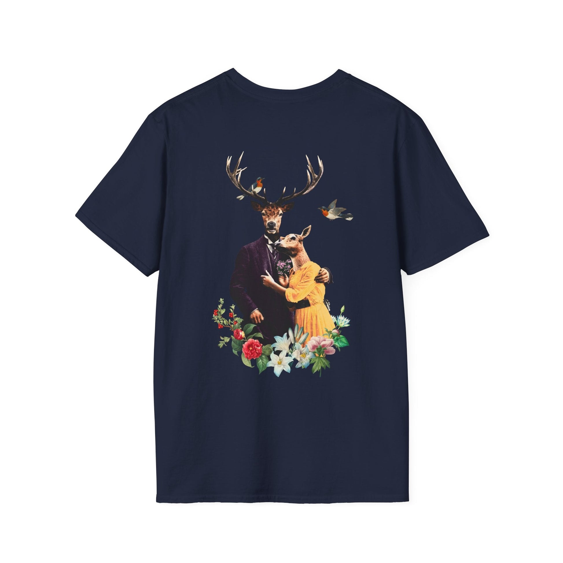 Deers - Animal Human - Unisex T-Shirt - Back Print-6