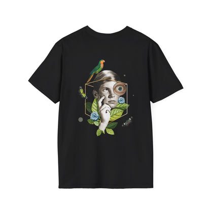 Parrot - Quirky Collage - Unisex T-Shirt - Back Print-0