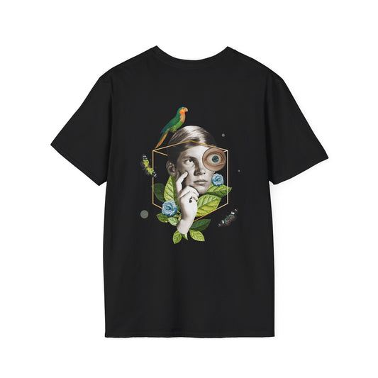 Parrot - Quirky Collage - Unisex T-Shirt - Back Print-0
