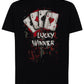 Lucky winner Poker Carte da Gioco 4-0 T-shirt Urban Men Uomo 100% Cotone Pettinato JK