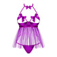 Sexy Open Cup Babydoll & String Obsessive Delishya Purple-4