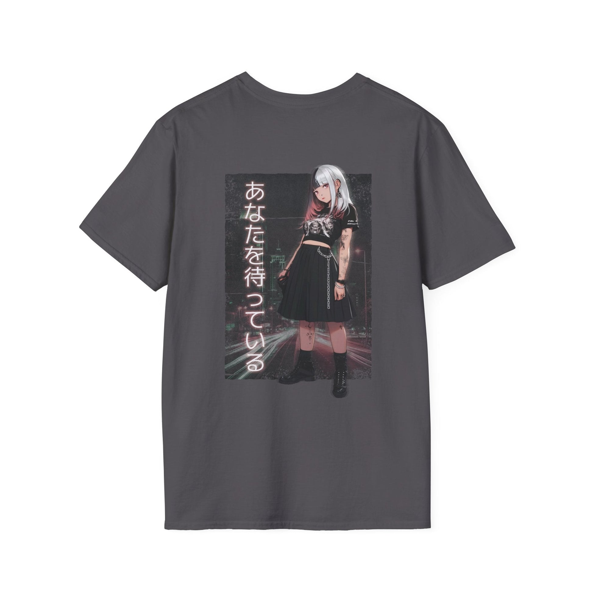 Waiting for you Girl - Anime World - Unisex T-Shirt - Back Print-1