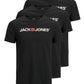 JACK & JONES T-Shirt 3-Pack Logo O-Neck T-Shirt