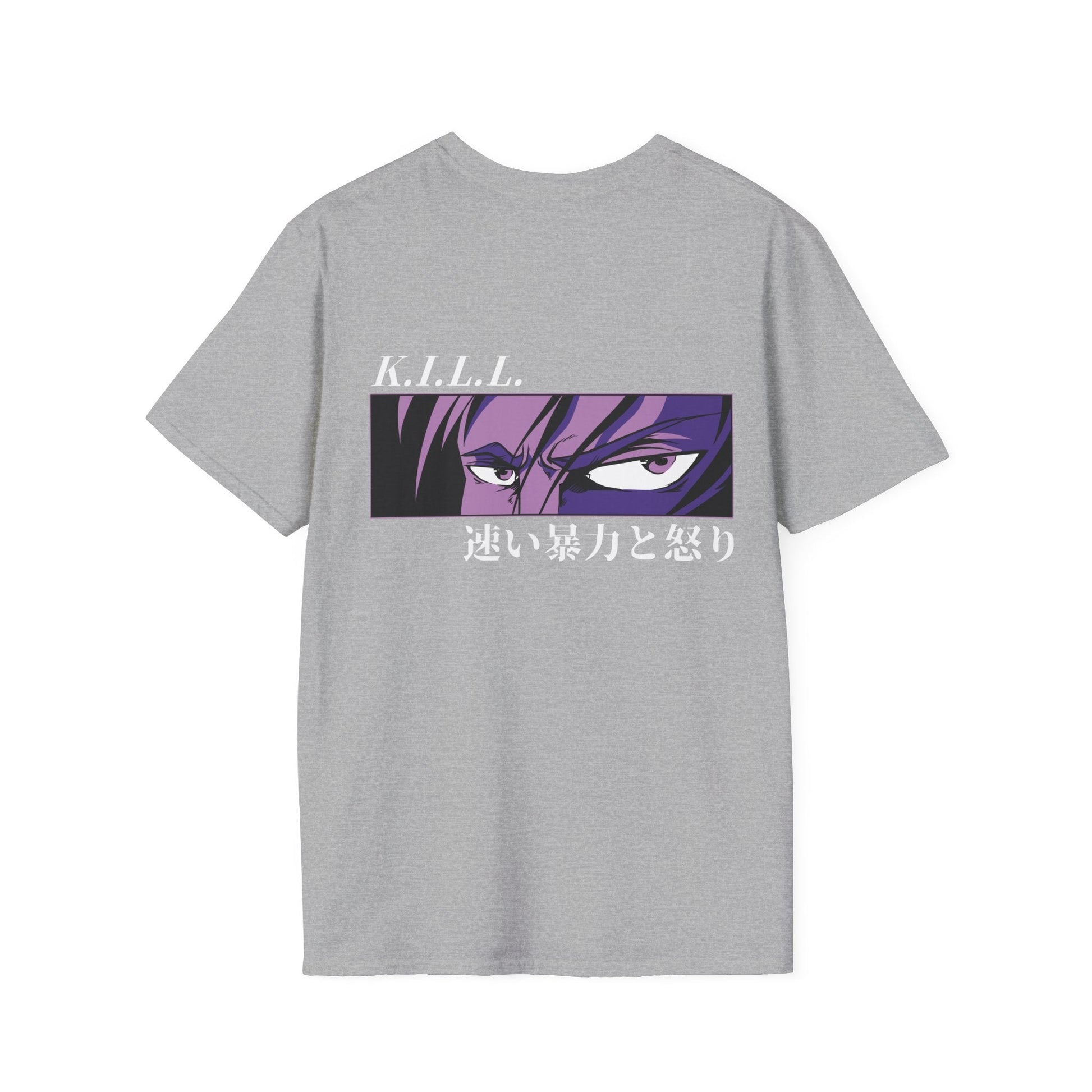 Kill Eyes - Anime World - Unisex T-Shirt - Back Print-3