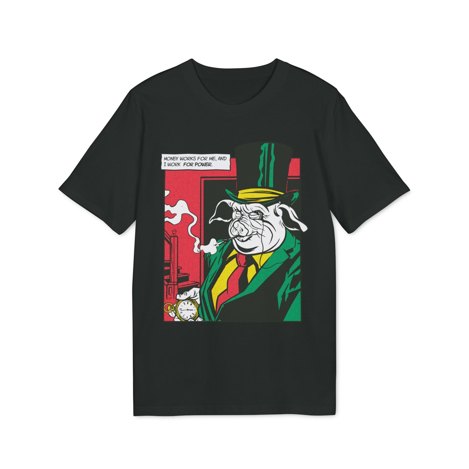 Boss Pig - Comic Mafia - Premium Bio Unisex T-Shirt - Front Print-0