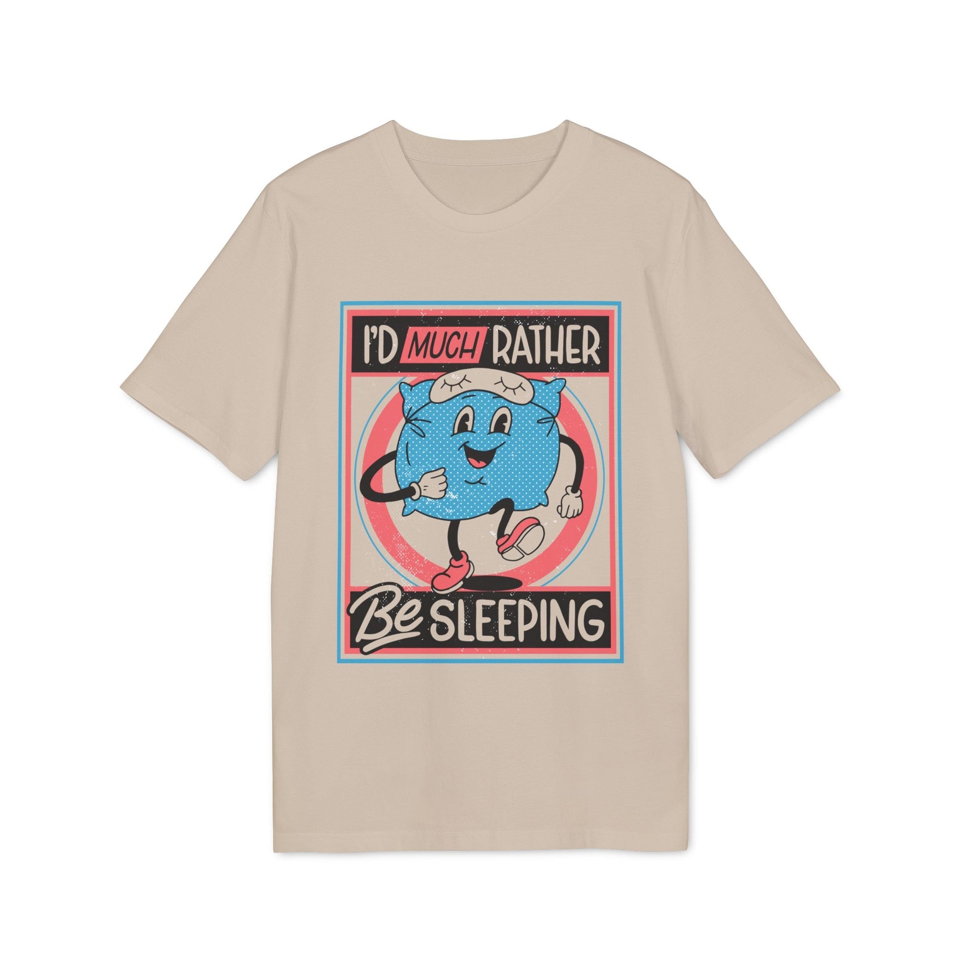 I´d much rather be sleeping - Antisocial Retro - Premium Bio Unisex T-Shirt - Front Print-5