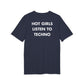Hot Girls listen to Techno - Everything I Love - Premium Bio Unisex T-Shirt - Back Print-5