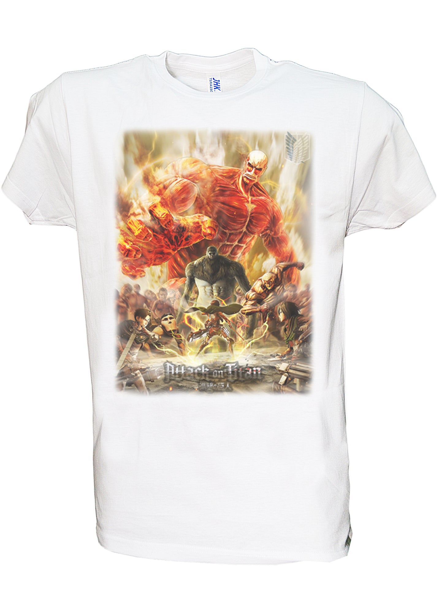 Attack on Titan Manga Anime Fumetti 6000 T-shirt Urban Men Uomo 100% Cotone Pettinato JK