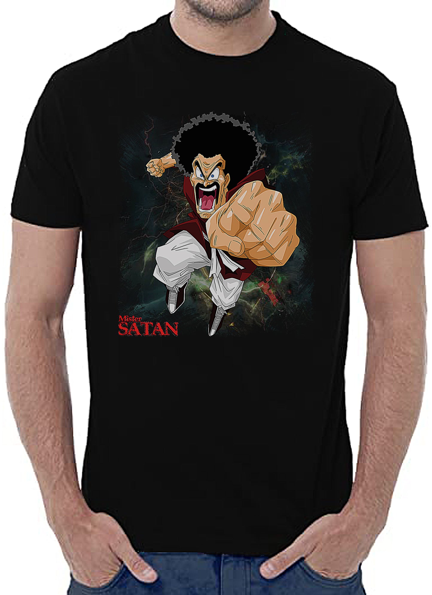 Mister Satan Manga Anime Fumetti 6001 T-shirt Urban Men Uomo 100% Cotone Pettinato JK