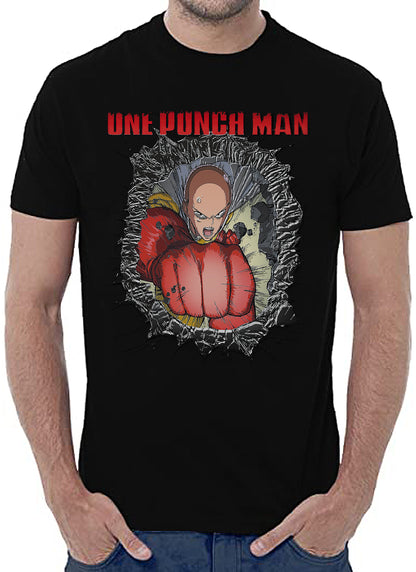 One Punch Man Manga Anime Fumetti 6002 T-shirt Urban Men Uomo 100% Cotone Pettinato JK