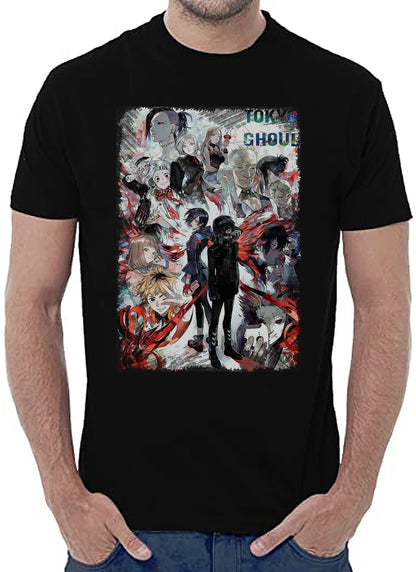 Tokyo Ghoul 4 Manga Anime Fumetti 6003-4 T-shirt Urban Men Uomo 100% Cotone Pettinato JK