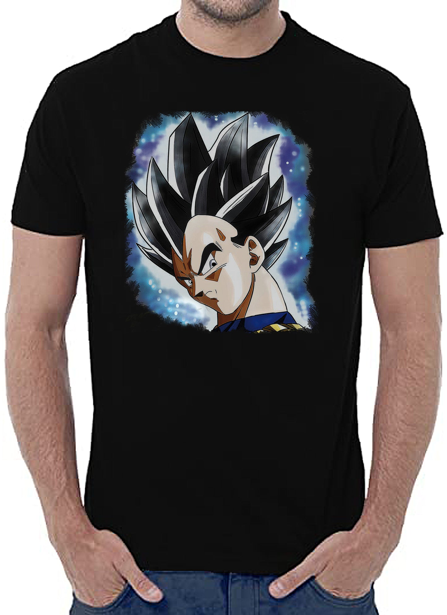 Vegeto Dragon Ball Manga Anime Fumetti 6004-5 T-shirt Urban Men Uomo 100% Cotone Pettinato JK