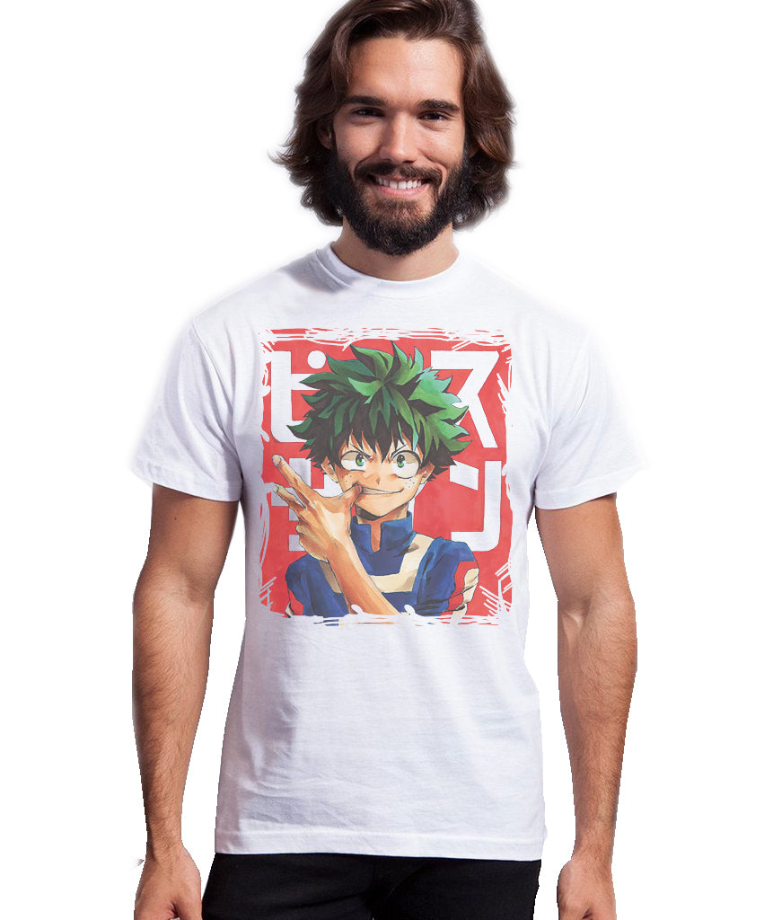 Boku no Hero Academia Manga Anime Fumetti 6005-2 T-shirt Urban Men Uomo 100% Cotone Pettinato JK