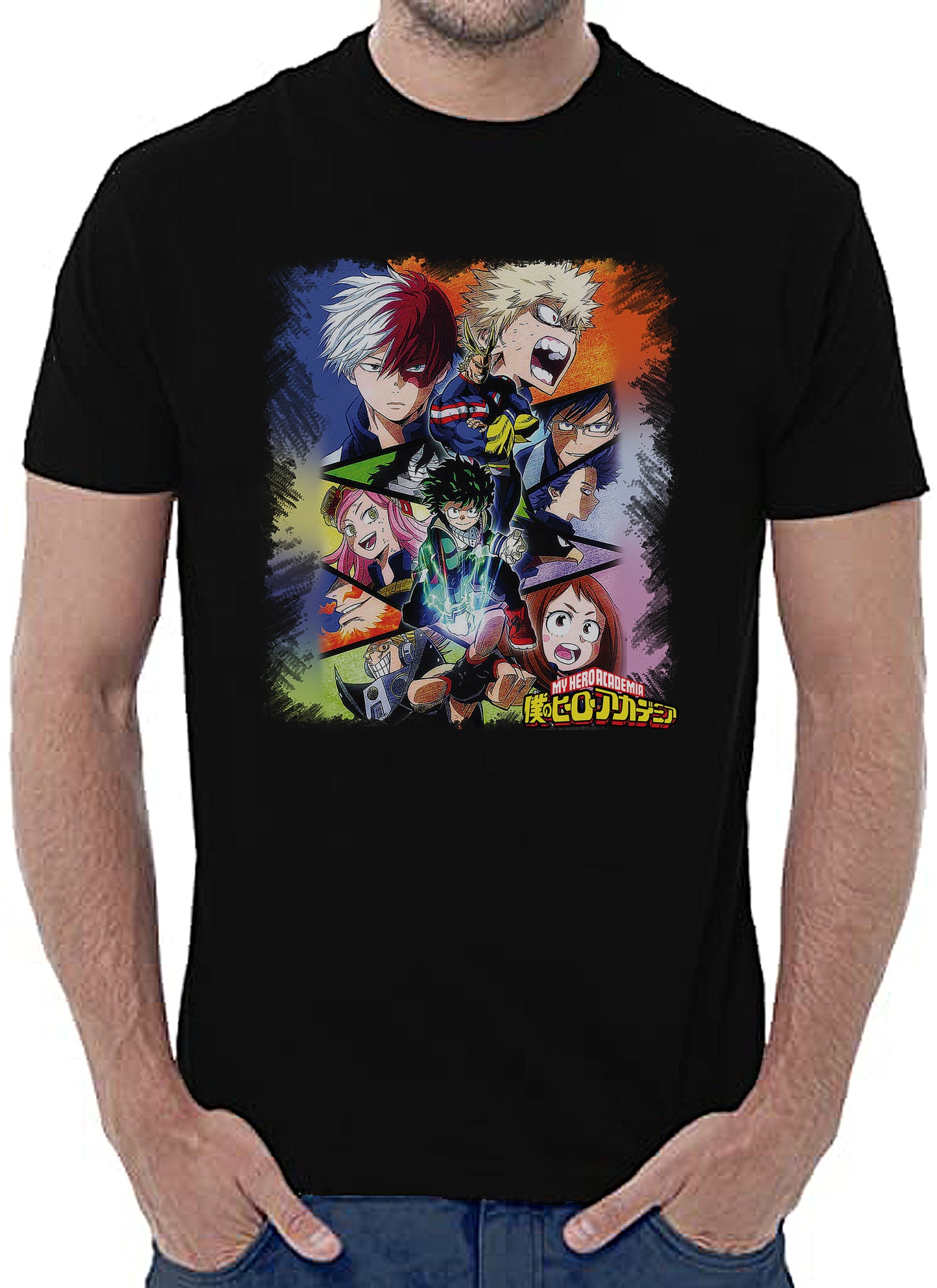 Boku no Hero Academia Manga Anime Fumetti 6005-3 T-shirt Urban Men Uomo 100% Cotone Pettinato JK